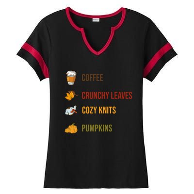 Autumn Season Essentials Graphic Ladies Halftime Notch Neck Tee