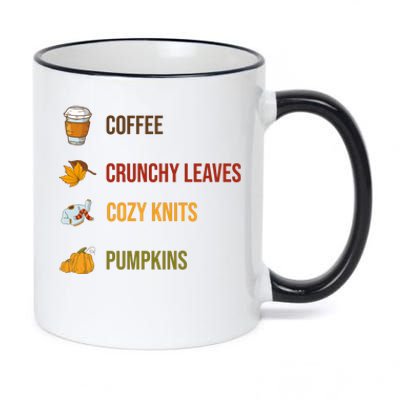 Autumn Season Essentials Graphic 11oz Black Color Changing Mug