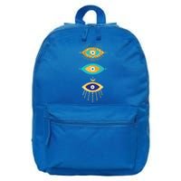 All Seeing Evil Eyes Yellow Eyelashes Curse Protection Gift 16 in Basic Backpack