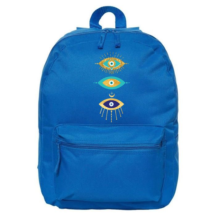 All Seeing Evil Eyes Yellow Eyelashes Curse Protection Gift 16 in Basic Backpack