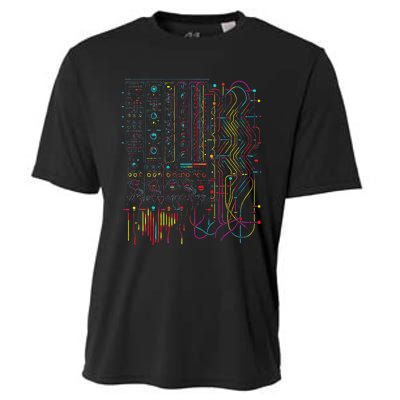 Analogue Synthesiser Electronic Music Modular Life Cooling Performance Crew T-Shirt