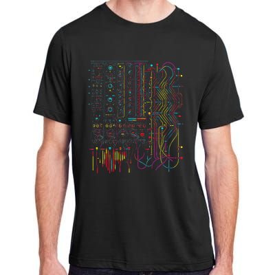 Analogue Synthesiser Electronic Music Modular Life Adult ChromaSoft Performance T-Shirt