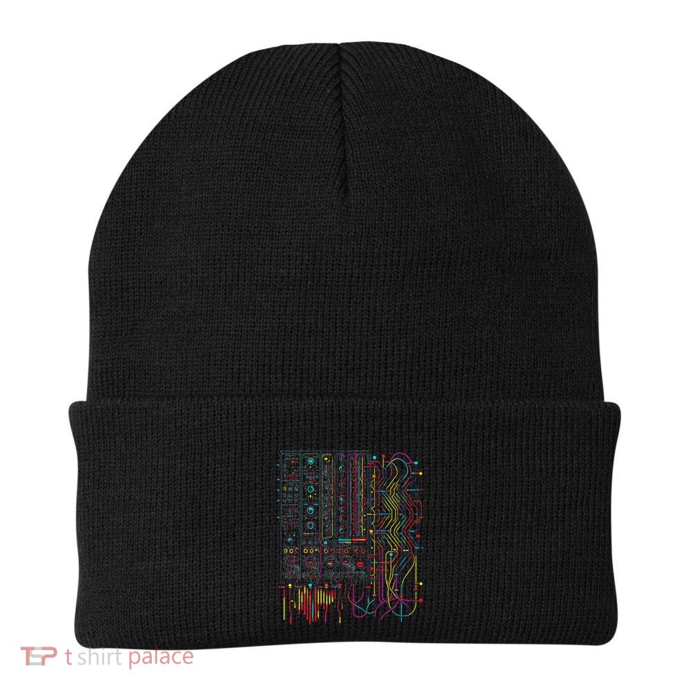 Analogue Synthesiser Electronic Music Modular Life Knit Cap Winter Beanie
