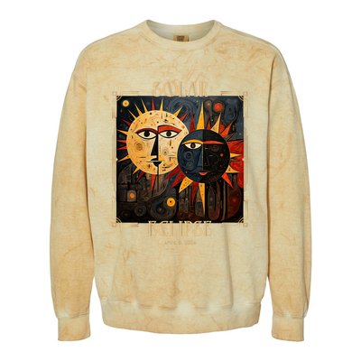 Art Solar Eclipse 2024 Sun Totality April 8th America Colorblast Crewneck Sweatshirt