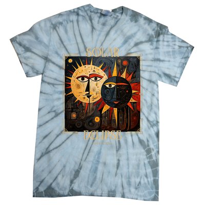 Art Solar Eclipse 2024 Sun Totality April 8th America Tie-Dye T-Shirt