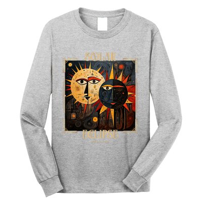 Art Solar Eclipse 2024 Sun Totality April 8th America Long Sleeve Shirt