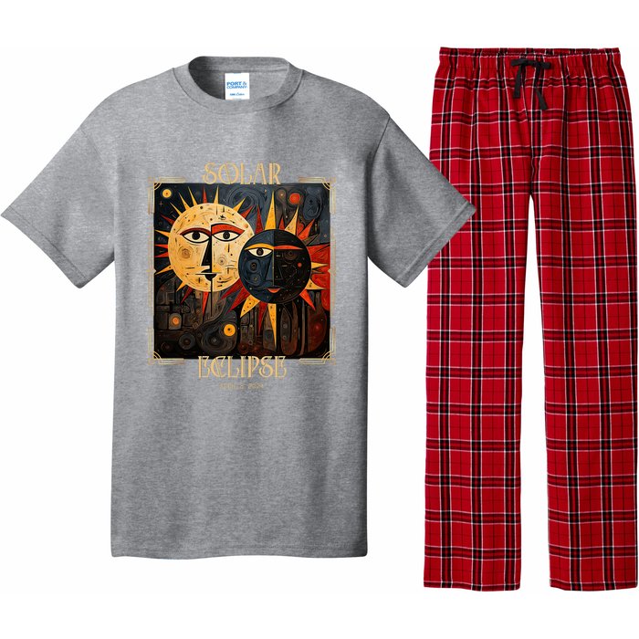 Art Solar Eclipse 2024 Sun Totality April 8th America Pajama Set