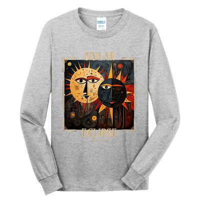 Art Solar Eclipse 2024 Sun Totality April 8th America Tall Long Sleeve T-Shirt