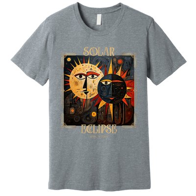 Art Solar Eclipse 2024 Sun Totality April 8th America Premium T-Shirt