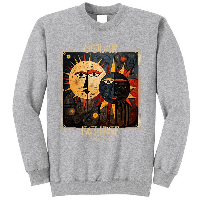 Art Solar Eclipse 2024 Sun Totality April 8th America Tall Sweatshirt