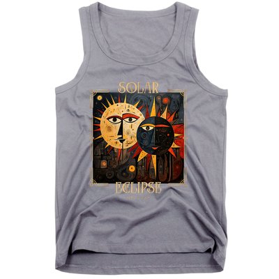 Art Solar Eclipse 2024 Sun Totality April 8th America Tank Top