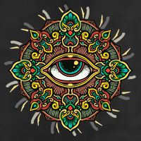 All Seeing Eye Flower Adult Drive Performance Visor