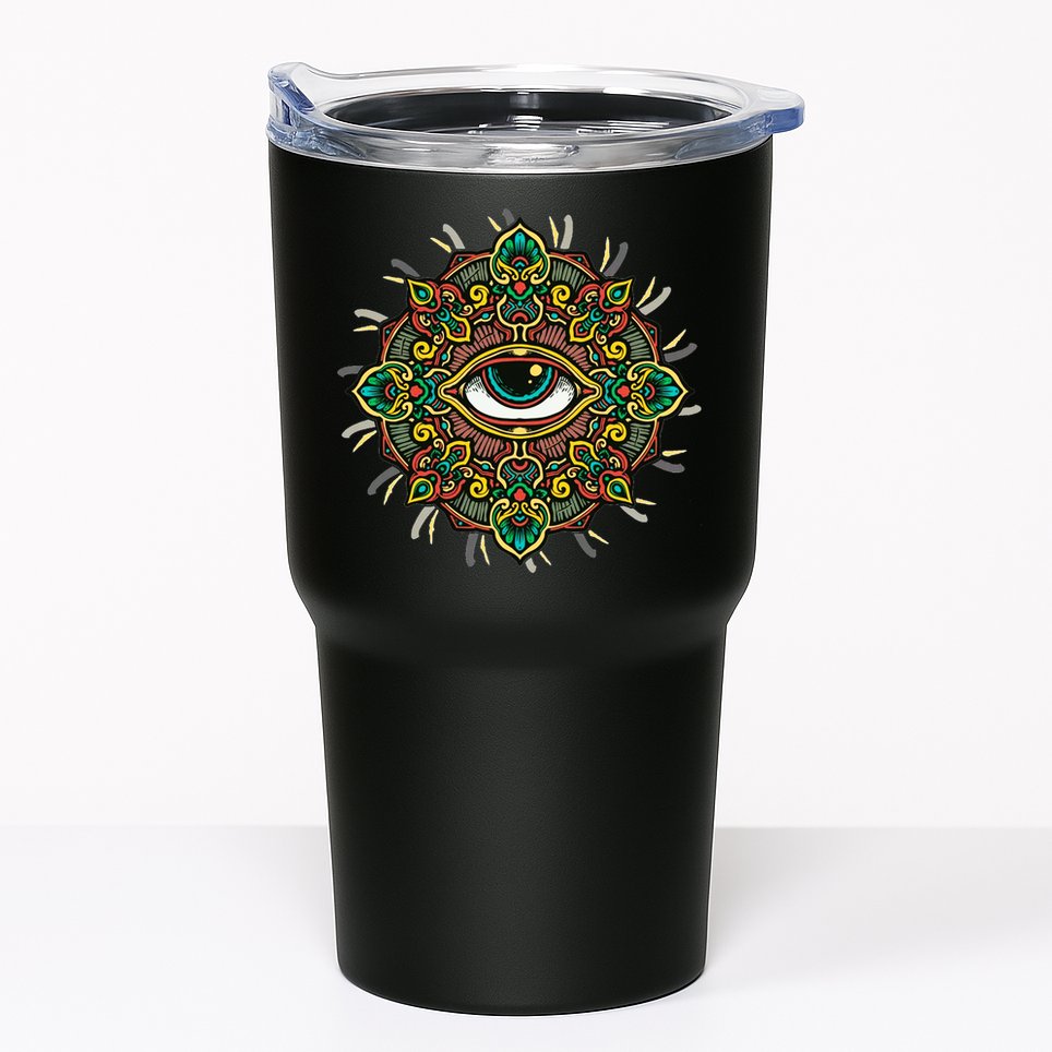 All Seeing Eye Flower Tumbler