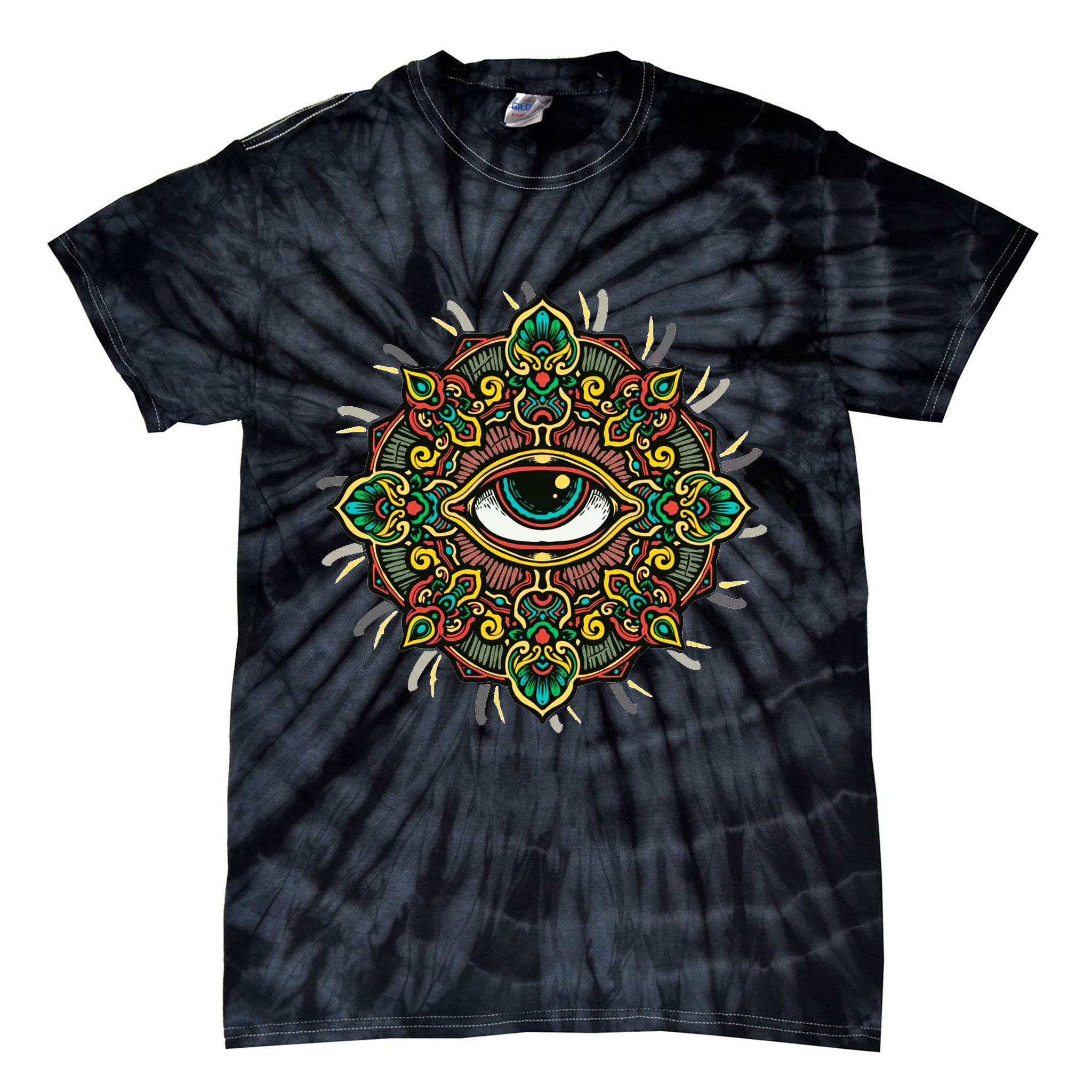 All Seeing Eye Flower Tie-Dye T-Shirt