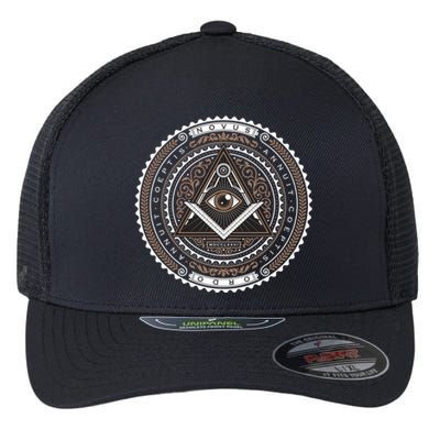 All Seeing Eye Emblem Flexfit Unipanel Trucker Cap