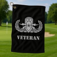 Army Senior Explosive Ordinance Disposal Badge Eod Veteran Golf Towel