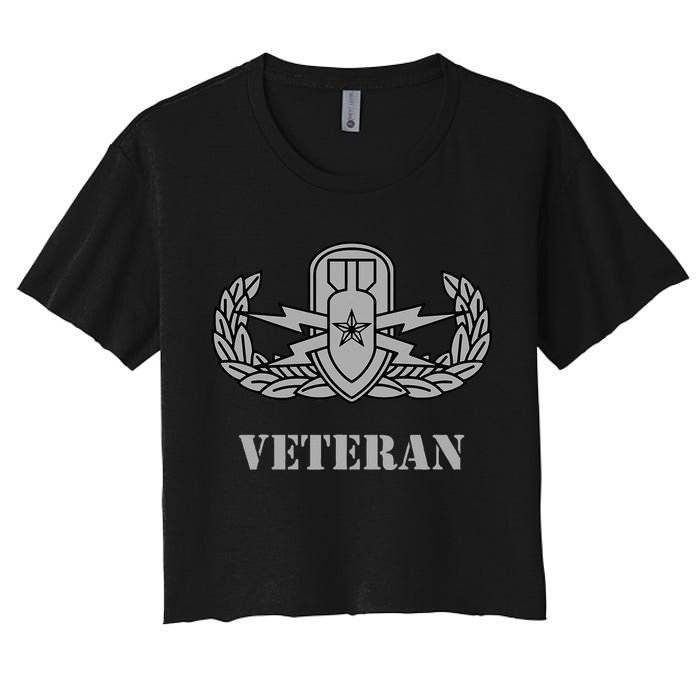 Army Senior Explosive Ordinance Disposal Badge Eod Veteran Crop Top