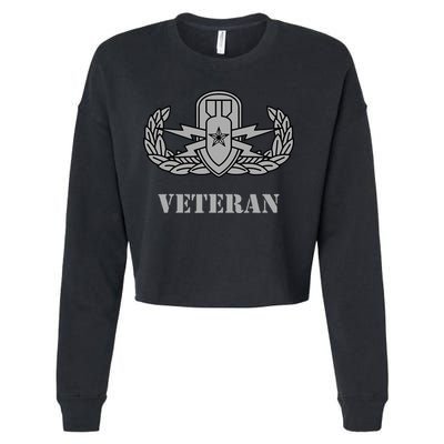 Army Senior Explosive Ordinance Disposal Badge Eod Veteran Cropped Pullover Crew