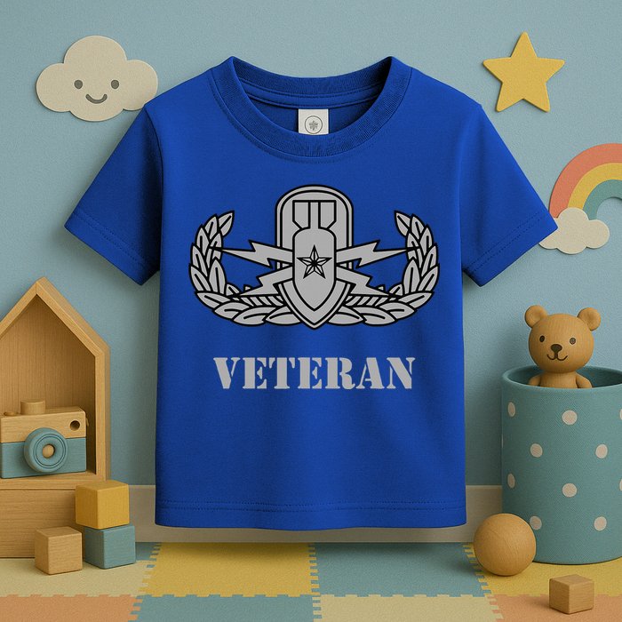 Army Senior Explosive Ordinance Disposal Badge Eod Veteran Toddler T-Shirt