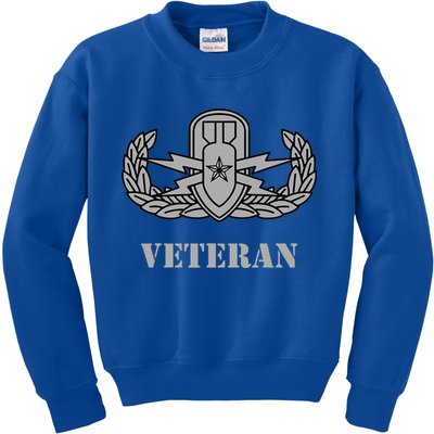 Army Senior Explosive Ordinance Disposal Badge Eod Veteran Kids Sweatshirt