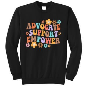 Advocate Support Empower Groovy Social Worker Sweatshirt