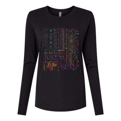 Analogue Synthesiser Electronic Music Modular Life Womens Cotton Relaxed Long Sleeve T-Shirt