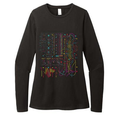 Analogue Synthesiser Electronic Music Modular Life Womens CVC Long Sleeve Shirt