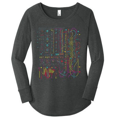 Analogue Synthesiser Electronic Music Modular Life Women's Perfect Tri Tunic Long Sleeve Shirt