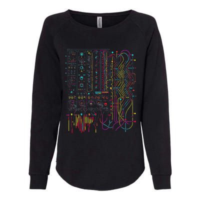 Analogue Synthesiser Electronic Music Modular Life Womens California Wash Sweatshirt