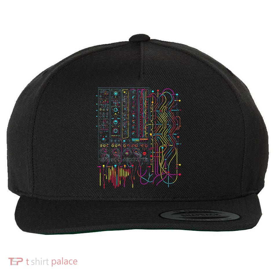 Analogue Synthesiser Electronic Music Modular Life Wool Snapback Cap