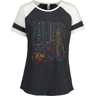 Analogue Synthesiser Electronic Music Modular Life Enza Ladies Jersey Colorblock Tee