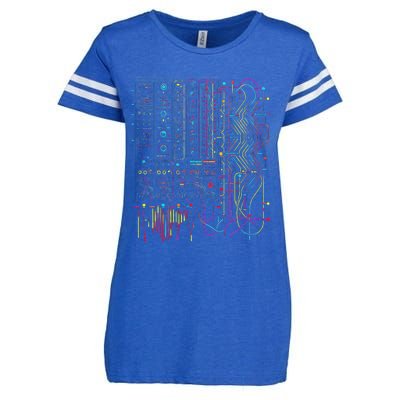 Analogue Synthesiser Electronic Music Modular Life Enza Ladies Jersey Football T-Shirt