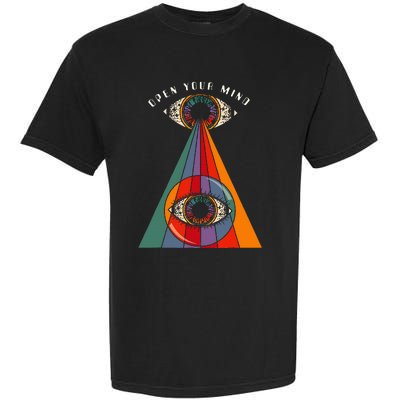 All Seeing Eye Open Your Mind Evil Eye Retro 60s 70s Garment-Dyed Heavyweight T-Shirt