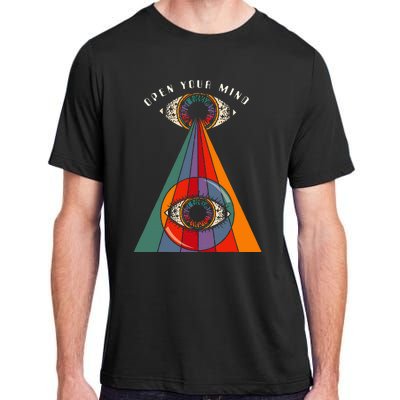 All Seeing Eye Open Your Mind Evil Eye Retro 60s 70s Adult ChromaSoft Performance T-Shirt