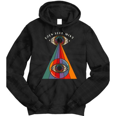 All Seeing Eye Open Your Mind Evil Eye Retro 60s 70s Tie Dye Hoodie