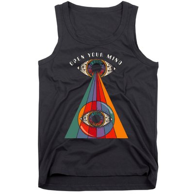 All Seeing Eye Open Your Mind Evil Eye Retro 60s 70s Tank Top