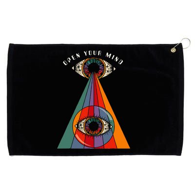 All Seeing Eye Open Your Mind Evil Eye Retro 60s 70s Grommeted Golf Towel