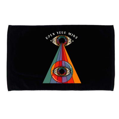 All Seeing Eye Open Your Mind Evil Eye Retro 60s 70s Microfiber Hand Towel