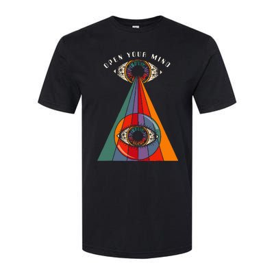 All Seeing Eye Open Your Mind Evil Eye Retro 60s 70s Softstyle CVC T-Shirt