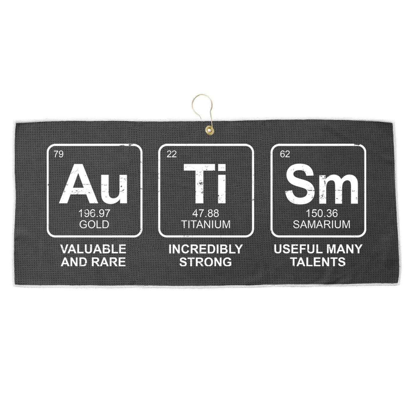 Autism Strong Element Awareness Large Microfiber Waffle Golf Towel