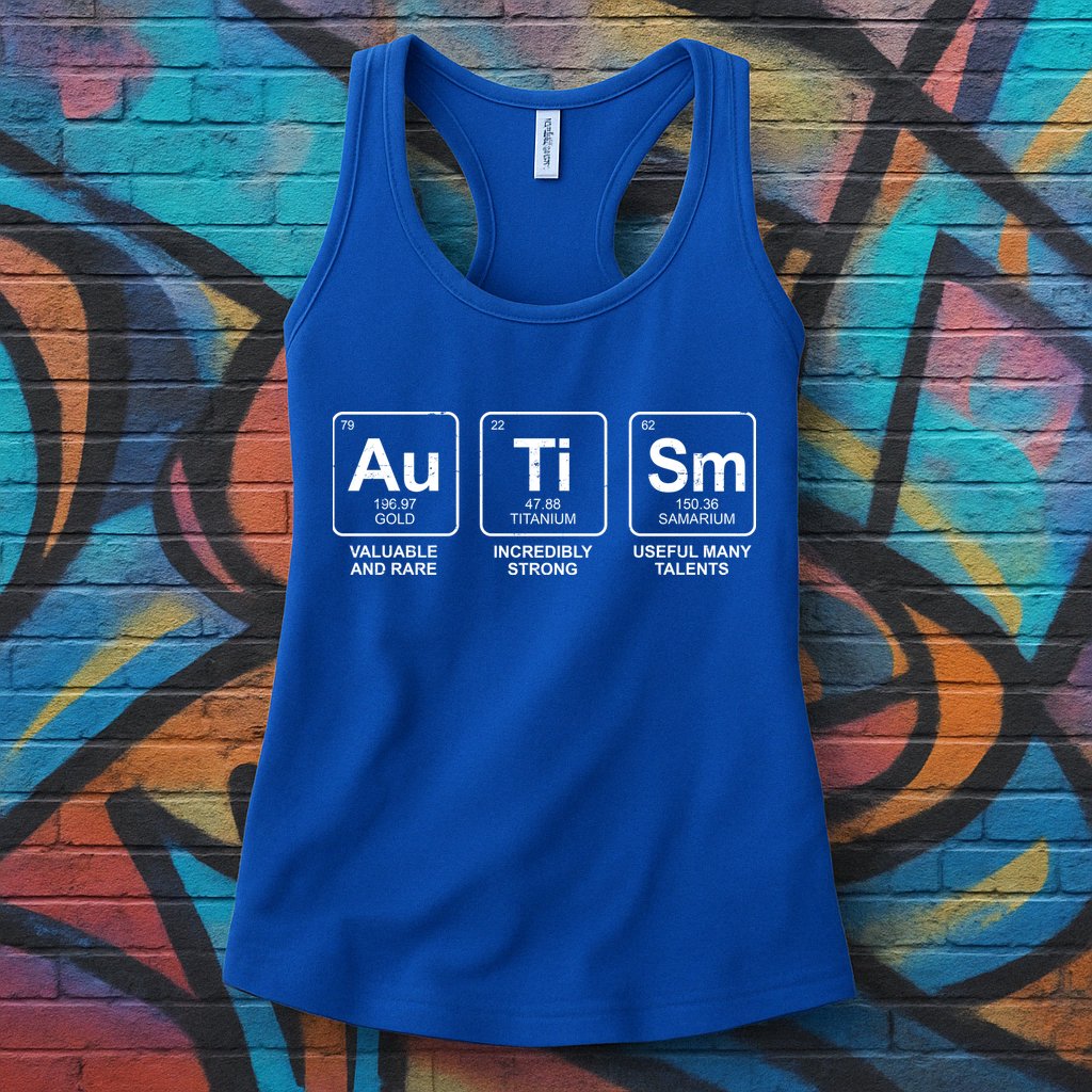 Autism Strong Element Awareness Womens Tank Top