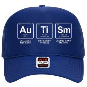 Autism Strong Element Awareness High Crown Mesh Back Trucker Hat