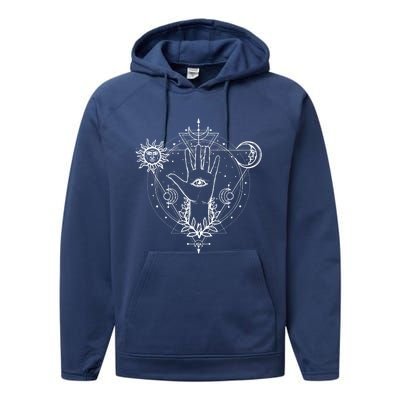 All Seeing Eye Mystic Gift Blackcraft Clothing Gift Performance Fleece Hoodie