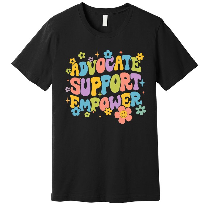 Advocate Support Empower Retro Social Worker Graduation MSW Premium T-Shirt