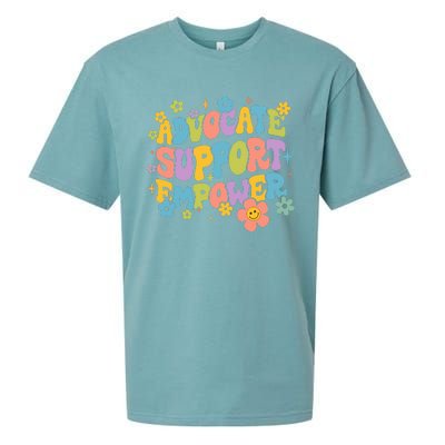 Advocate Support Empower Retro Social Worker Graduation MSW Sueded Cloud Jersey T-Shirt