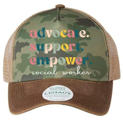 Advocate Support Empower Cute Social Worker Graduation Legacy Tie Dye Trucker Hat