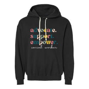 Advocate Support Empower Cute Social Worker Graduation Garment-Dyed Fleece Hoodie