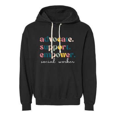 Advocate Support Empower Cute Social Worker Graduation Garment-Dyed Fleece Hoodie