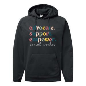 Advocate Support Empower Cute Social Worker Graduation Performance Fleece Hoodie