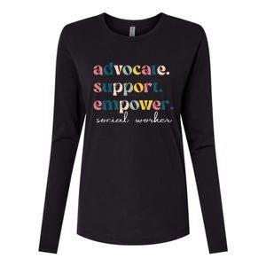 Advocate Support Empower Cute Social Worker Graduation Womens Cotton Relaxed Long Sleeve T-Shirt